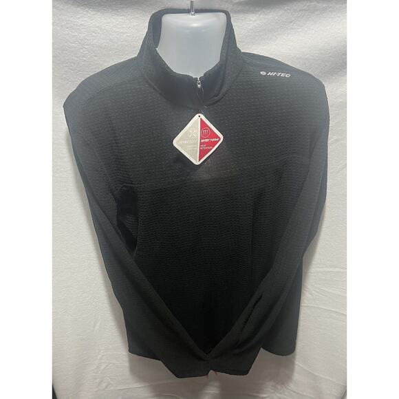 Hi-Tec Men's‎ Sz Large Thermo-Fleece Quarter Pullover Black New With Tags - Picture 1 of 12